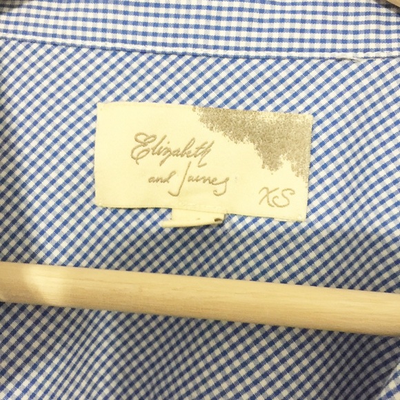 Elizabeth & James Gingham Cohen Preppy  Button Up Shirt XS - Picture 5 of 8